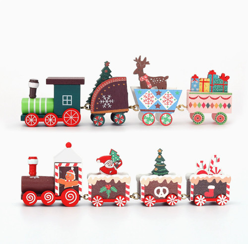 Mini wooden christmas - wooden, train
