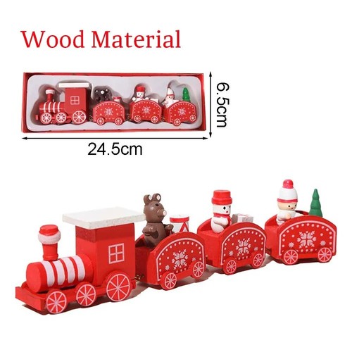 Merry christmas wooden train - merry,