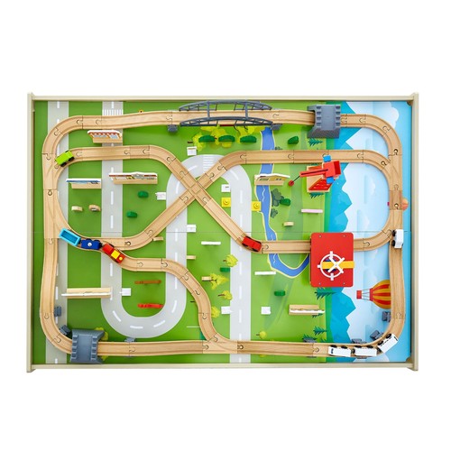 Train table 120 multicolor - train,