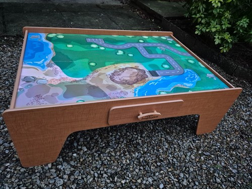 Wooden train table for kids - train,