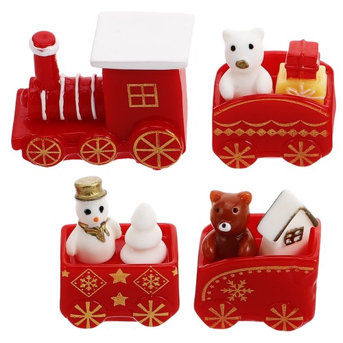 Pcs mini wooden train - 10,