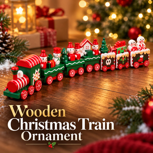 Wooden christmas train - wooden,