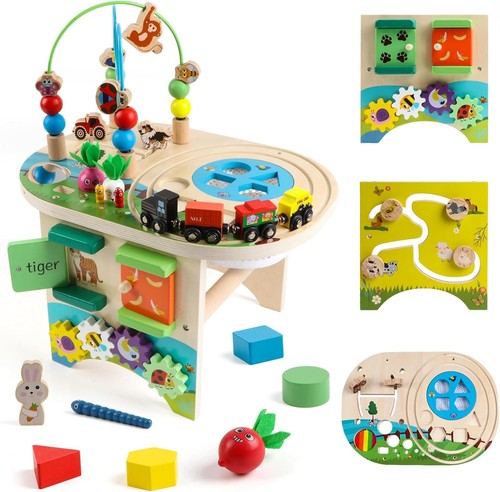 Wooden activity table with - activity,