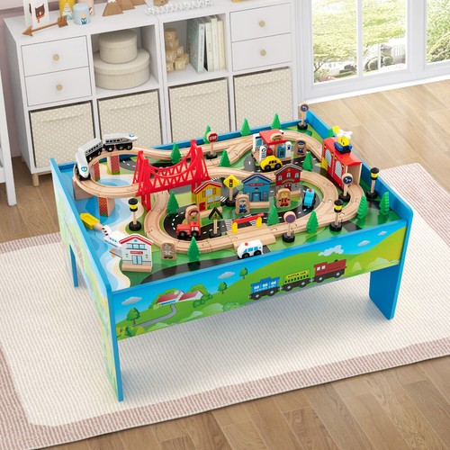 Kids wooden train tracks set - kids,