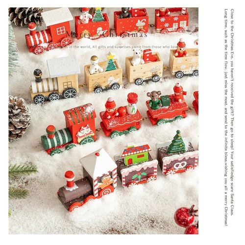 Wooden holiday train - train, ornament