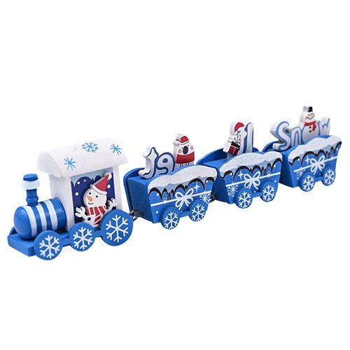 Wooden xmas train decoration - wooden,