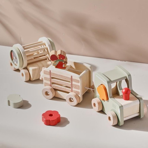 Wooden train toy - toy, home