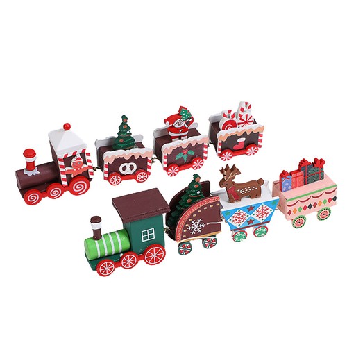 Reusable wooden xmas train - wooden,