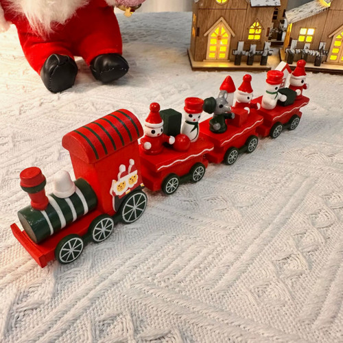 Wooden christmas train - wooden,