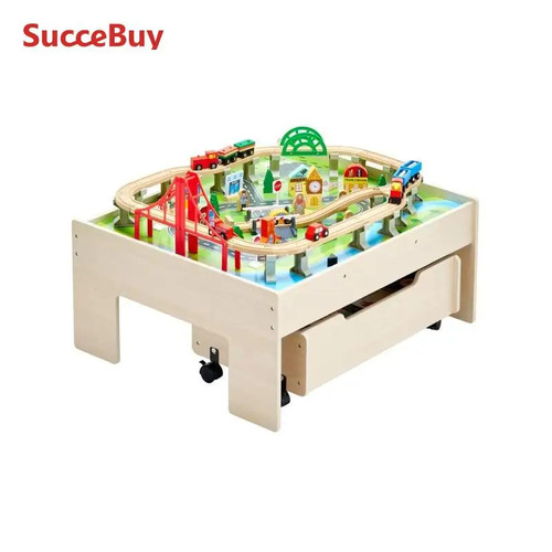 Wooden train table set - train,