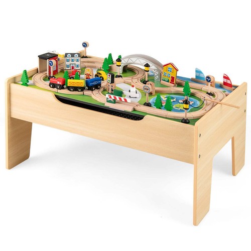 Wooden train table - train,