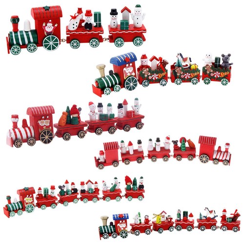 Small train wooden xmas - small,
