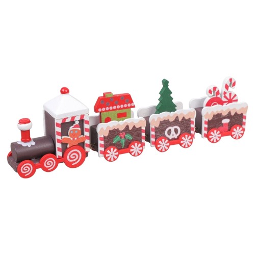 Seasonal wooden train - wooden, display