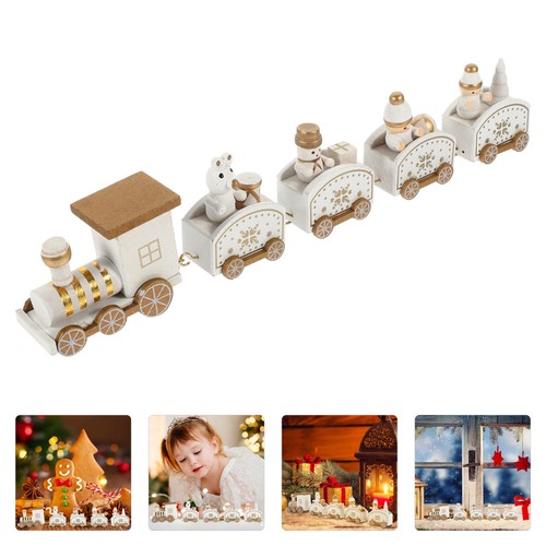 Christmas wooden train decor - christmas,
